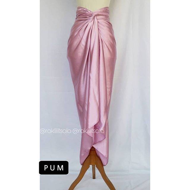 PUM kain lilit polos ungu muda bahan satin premium PUM kain lilit polos ungu muda bahan satin premium