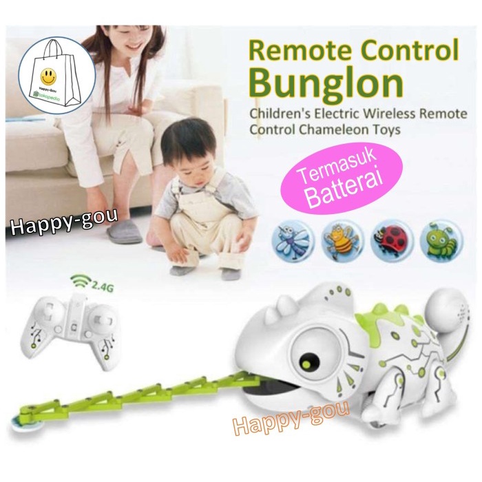 Mainan RC Bunglon Robot Mobil Hewan Edukasi Chameleon Remote Control