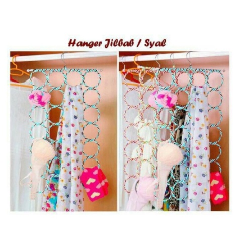 [MH] Syal Hanger Hijab 28 Ring Bulat Bundar Gantungan Untuk Hijab