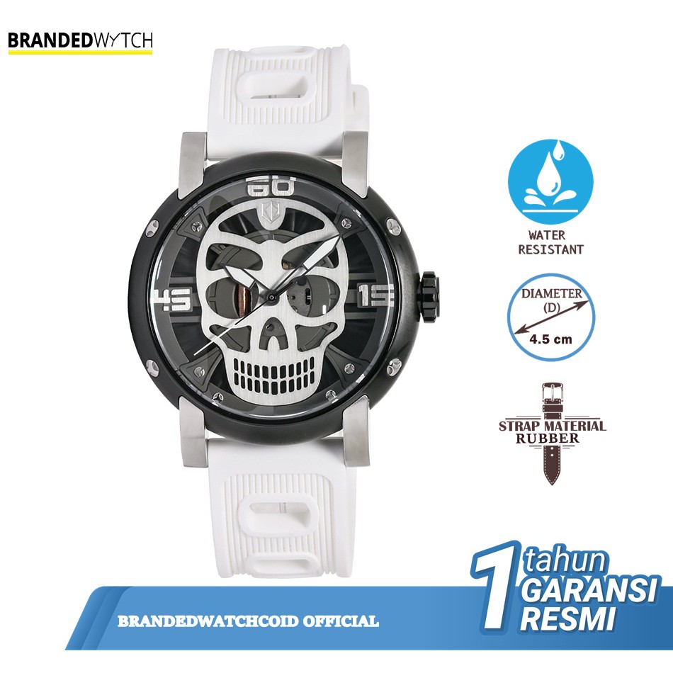 Jam Tangan Cowok Expedition 6722 MH White Silver Black Original Garansi resmi 1 tahun