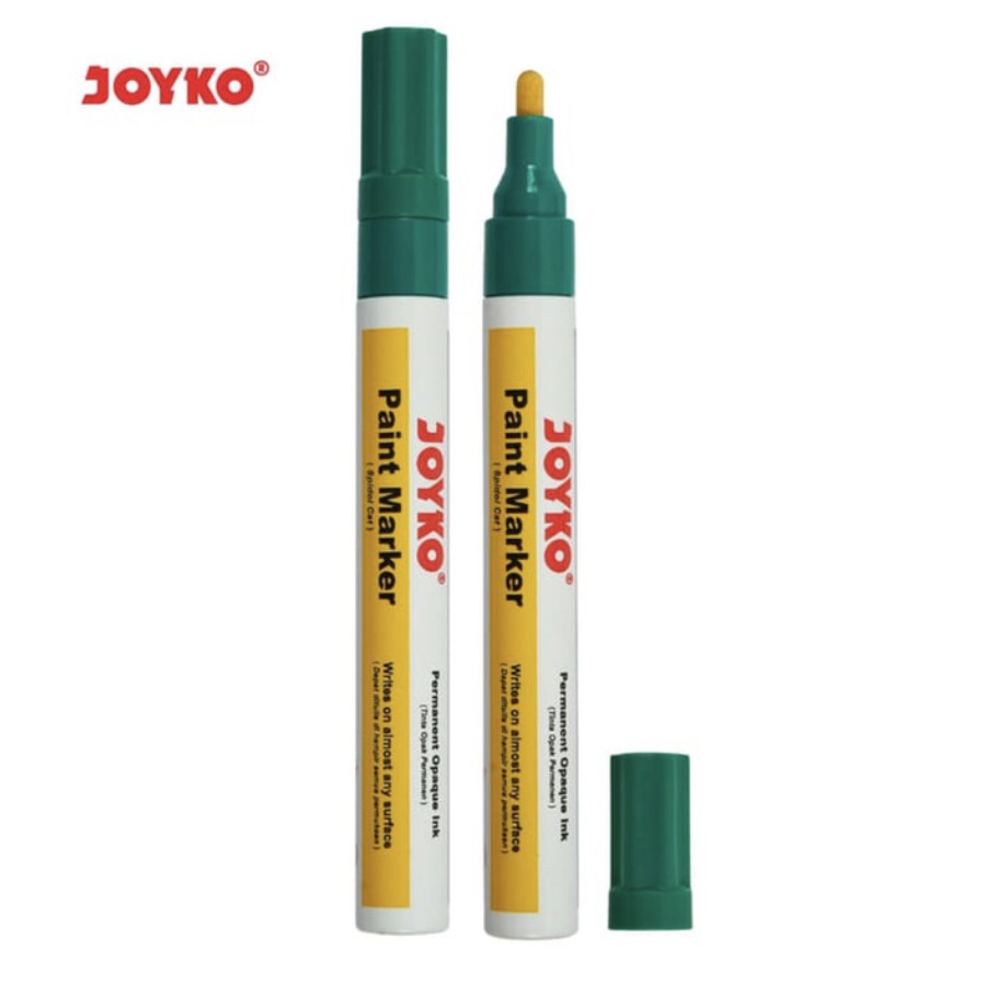 

Paint Marker Spidol Cat Permanen Joyko PTM-42 Green Round Tip