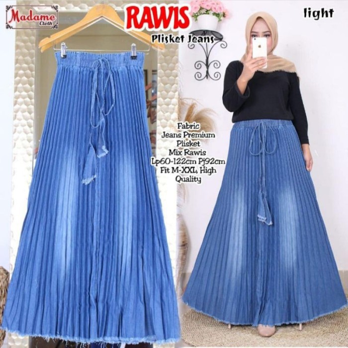 ROK PLISKET JEANS PAYUNG MAHEN