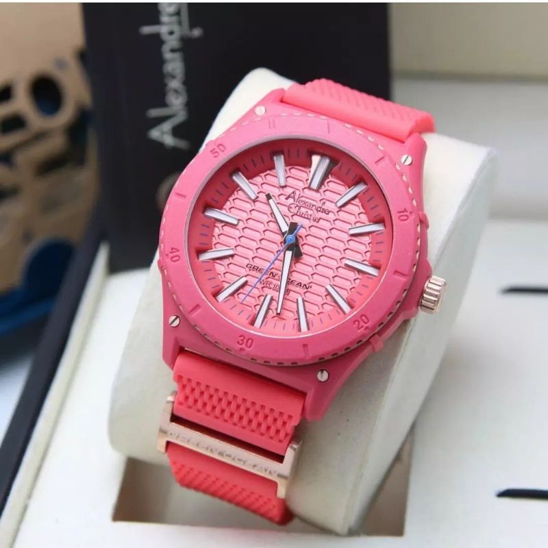 Jam Tangan Alexandre Christie AC 6584 Wanita / AC6584 MH Pink Fanta Original