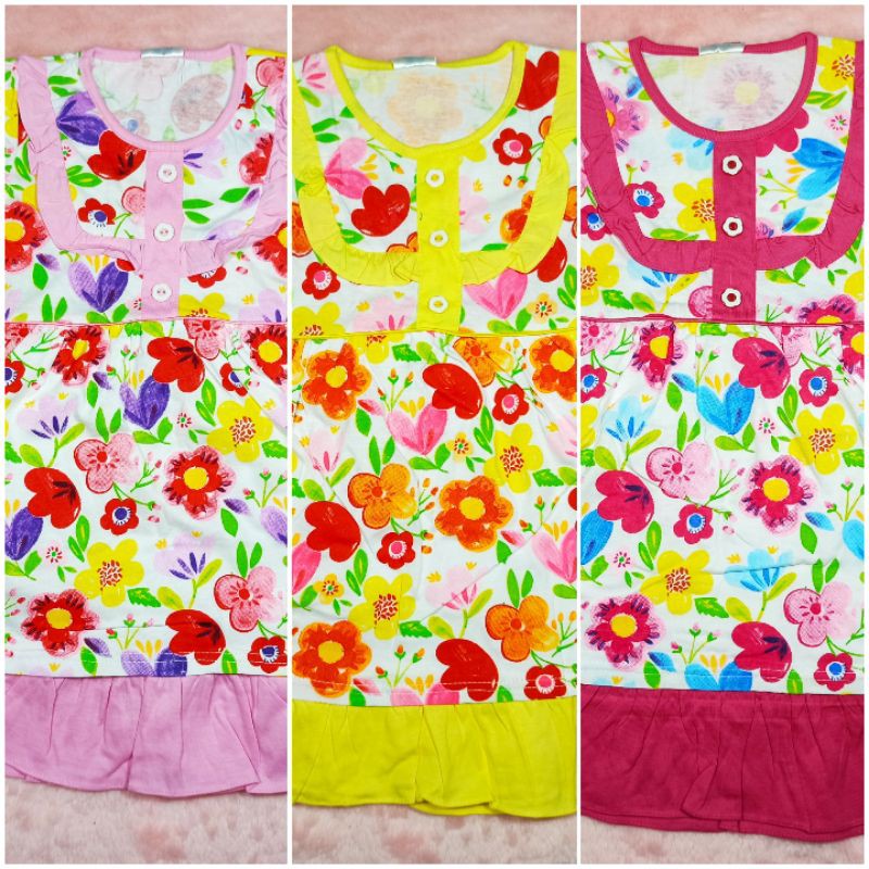 Ss#1010 Dress Anak Perempuan size 1-2tahun / Pakaian Anak Cewek / Dress Bunga / Dress Anak Lucu