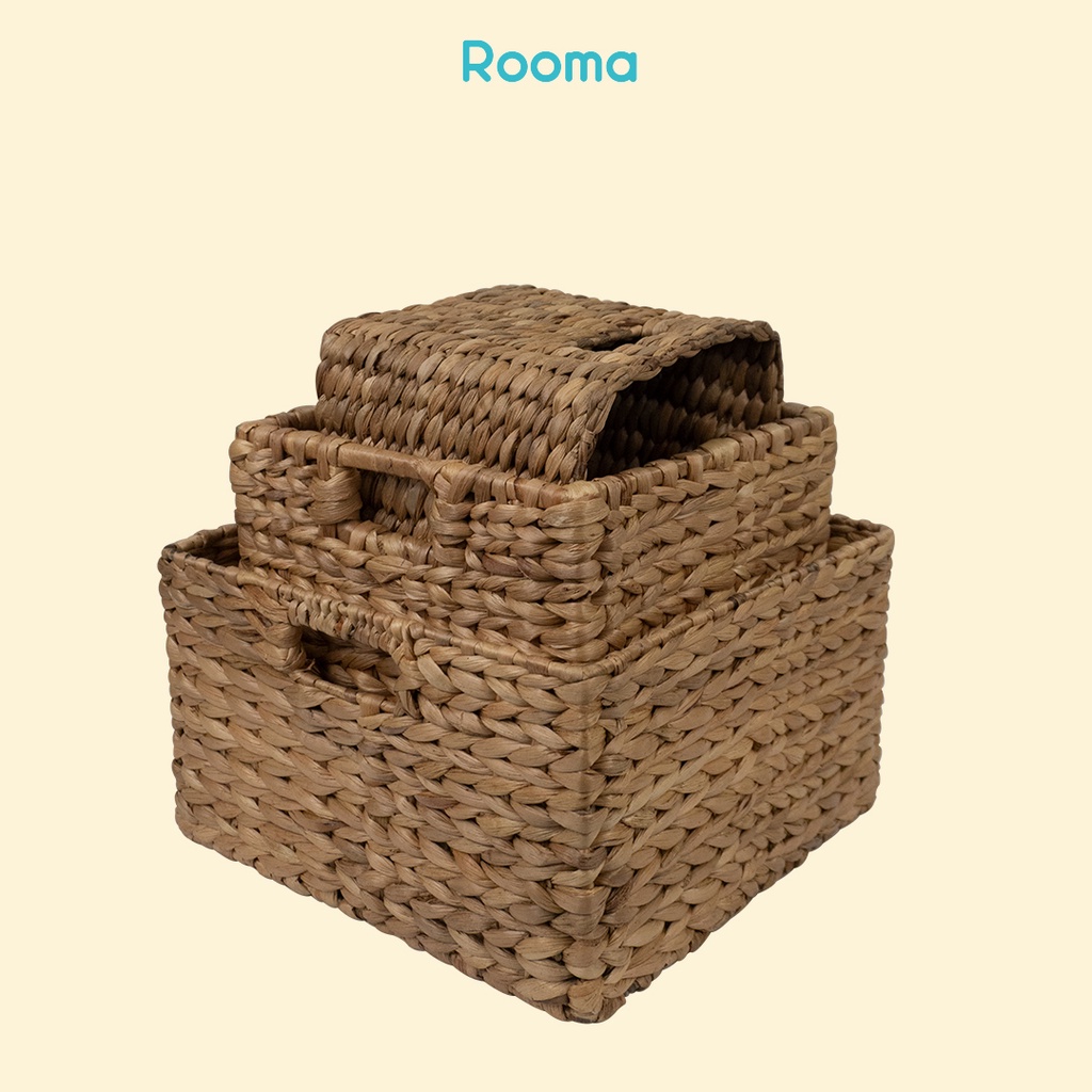 Rooma Keranjang Box Anyaman Eceng Gondok
