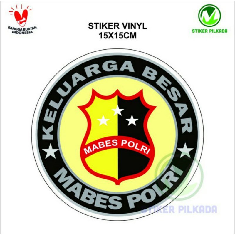 

STIKER VINYL KELUARGA BESAR MABES POLRI 15x15CM