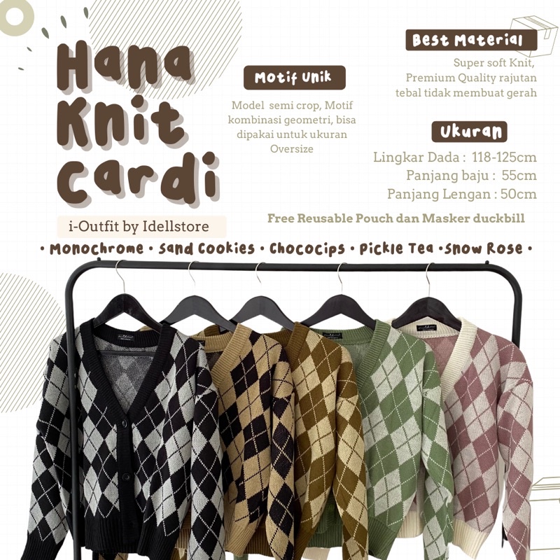 Hana Knit Cardi • Cardigan Rajut Premium