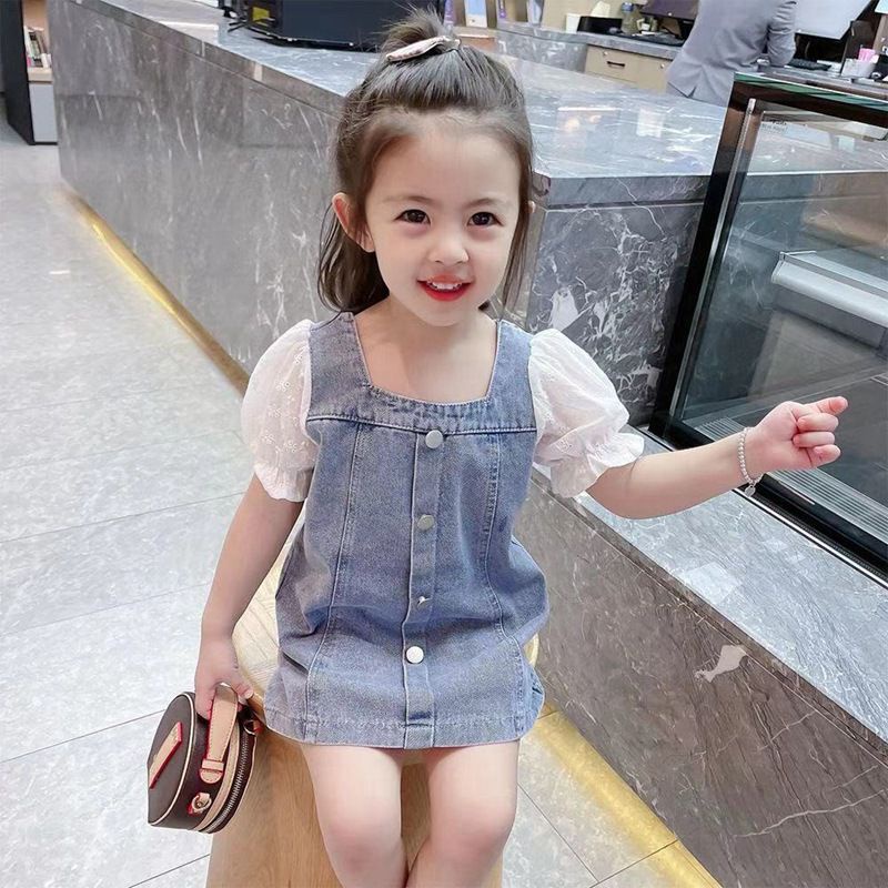 DRESS Anak Perempuan DRESS CUTE DENIM Dres bayi motif korea Baju Dress Casual santai Anak Cewek Import