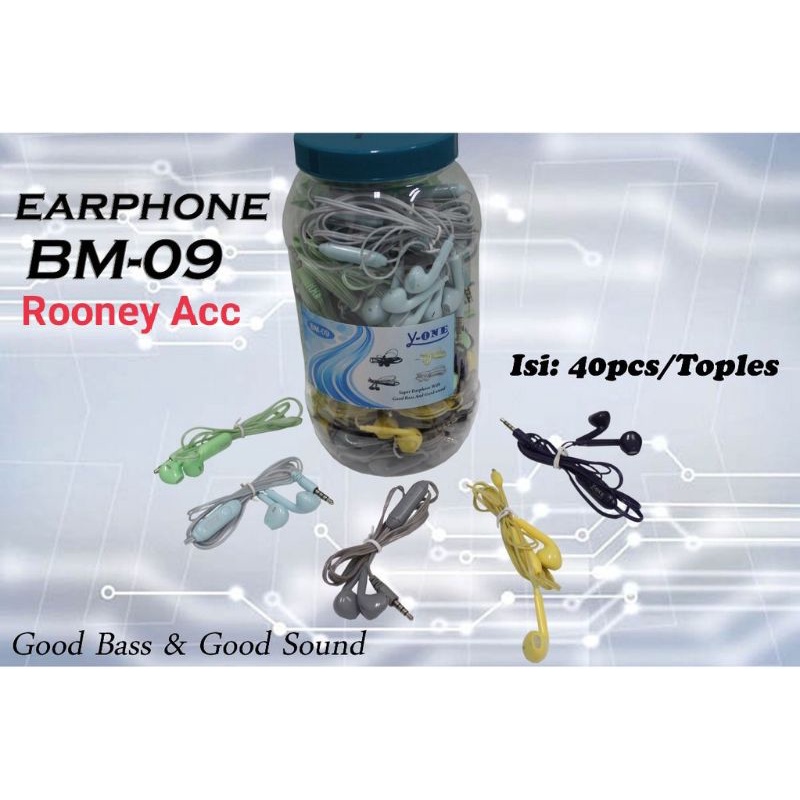 HEADSET TOPLES Y-ONE BM-09 ISI 40PCS SUPER BASS GROSIR MURAH/HF Y-ONE MURAH