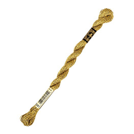 Benang Sulam DMC Art 315 Cotton Perle Pearl Metallic Size 5 Kode 5282 Gold Emas