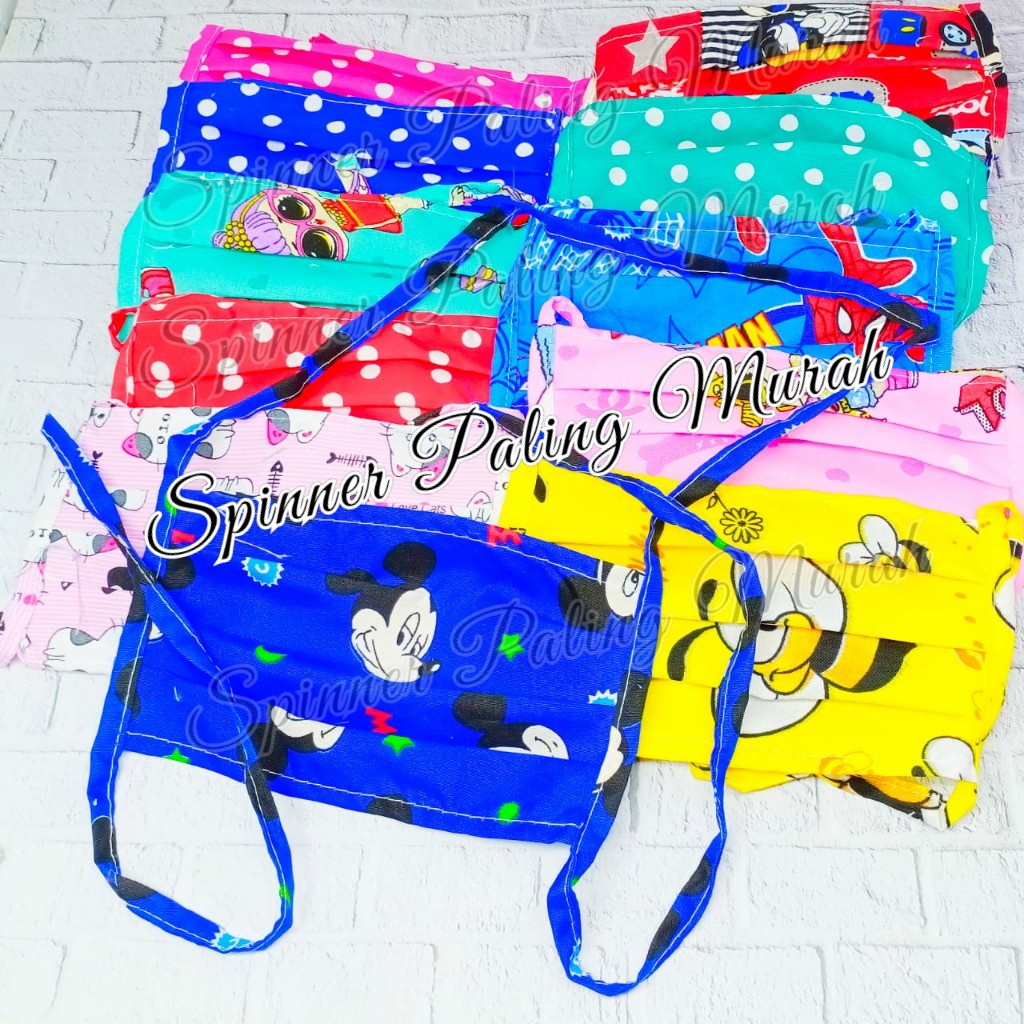  KODE02 Masker  Hijab  Kain Motif  Tali Panjang Motif  RANDOM 