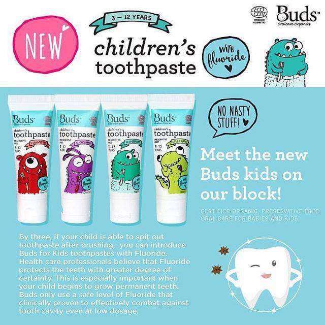 Buds for Kids Children's Toothpaste with Fluoride (for 3 - 12 years)