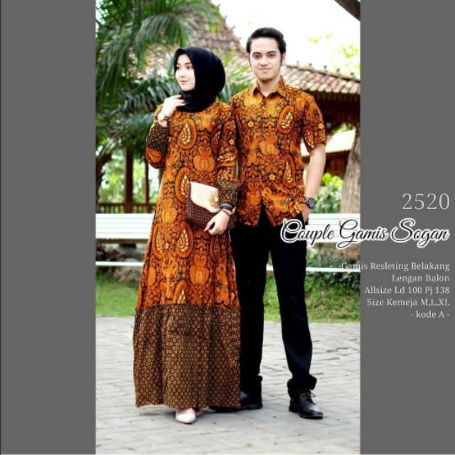 GROSIR BATIK COUPLE GAMIS SOGAN