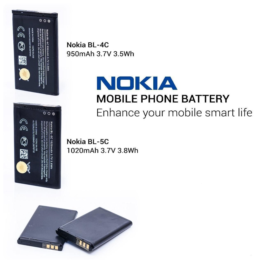 Baterai Battery Batt NOKIA BL 4C DANA 5C Microsfot Black Editon Non PACKING ORIGINAL