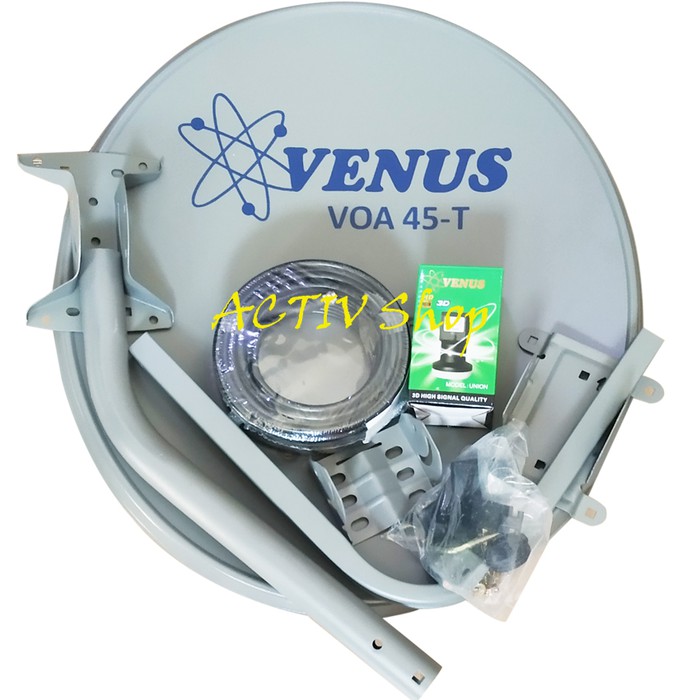 Promo Paket Parabola Mini / Ninmedia VENUS VOA 45cm + LNB Union + Kabel 15m Murah