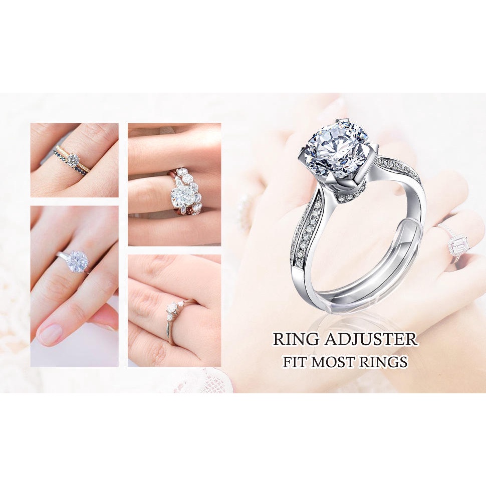 LRC Aksesoris Pengganjal Pengecil Cincin Ring Size Adjuster bahan silikon melengkung 1 SET