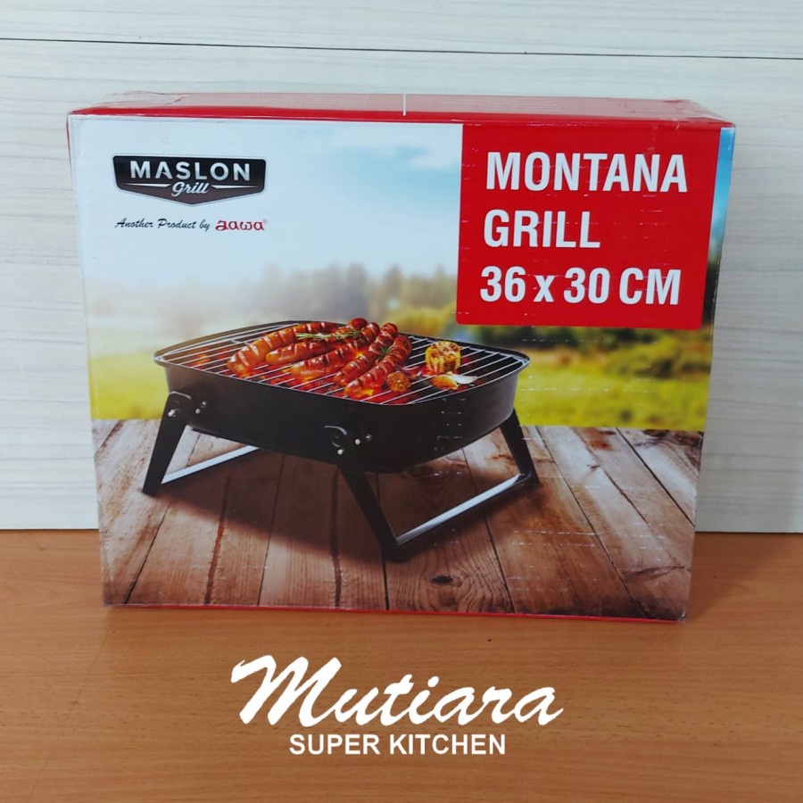 MASPION Panggangan Montana BBQ Grill 36 x 30 cm BBQ Alat Panggang