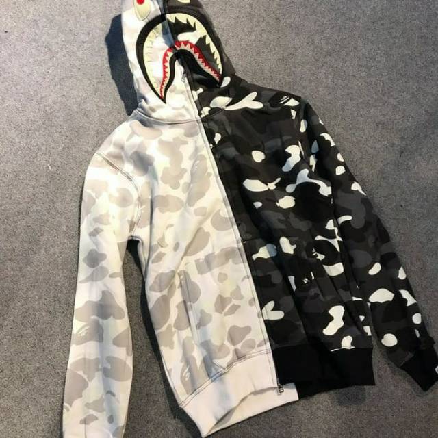 Bape Hoodie Black&White Glow In The Dark