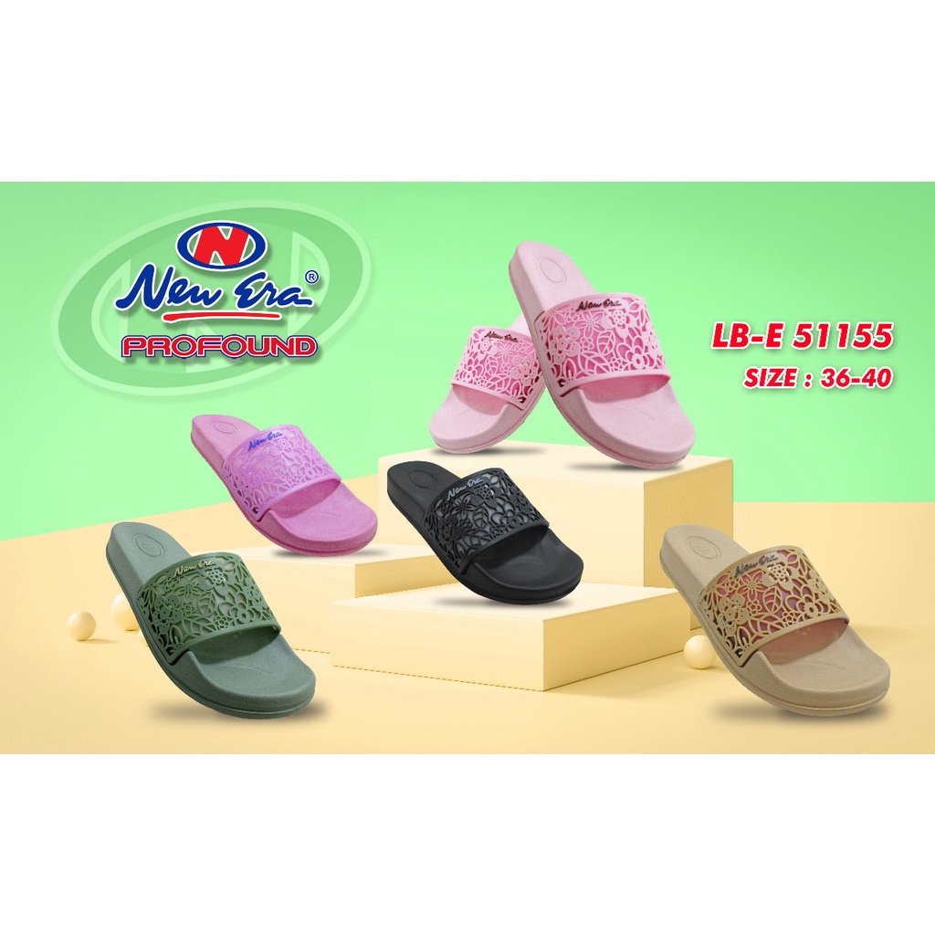 BB NEW ERA LB E 51155 Sandal Selop Flat Wanita Sandal Slop Jelly Sendal Cewek