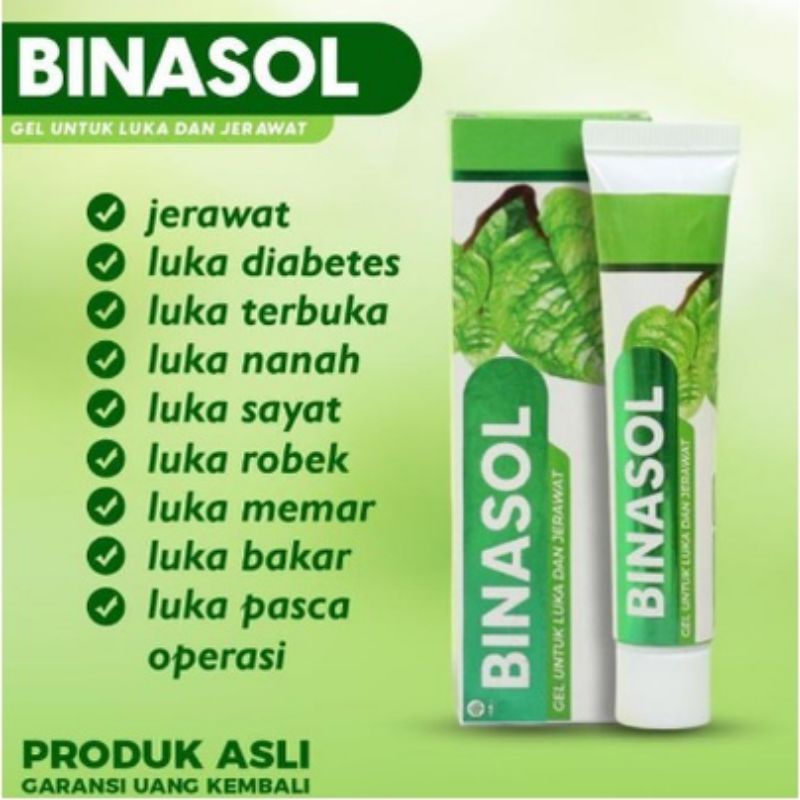 BINASOL - SALEP BINASOL GEL BINASOL Obat Herbal Penghilang Jerawat Obat, Obat Luka Diabetes, Pasca O