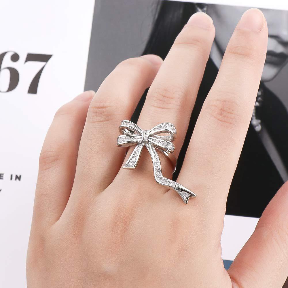 Agustinina Zirkon Jari Cincin Geometris Dapat Disesuaikan Hadiah Teman Mutiara Hati Berlian Peach Hati Berlian Imitasi Gaya Korea Terbuka Rings