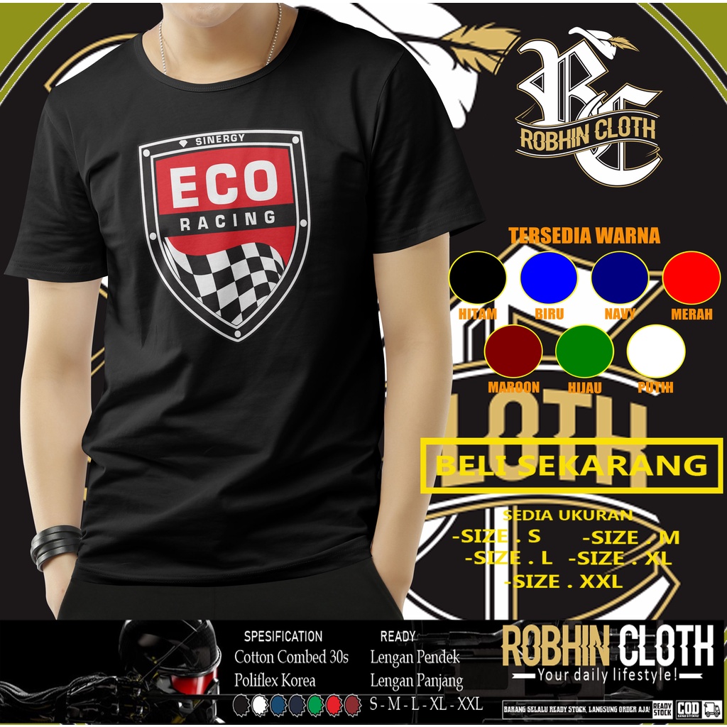 Kaos Eco Racing Logo Baju Otomotif