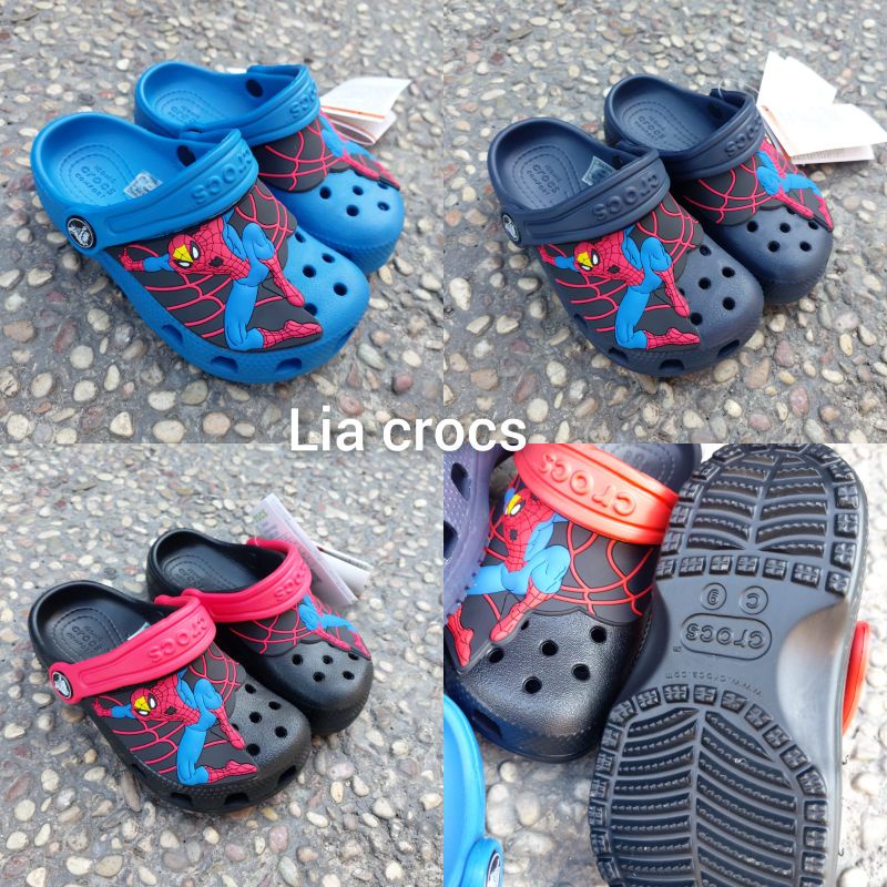 Crocs anak spiderman &amp; thomas / Sandal Crocs Anak