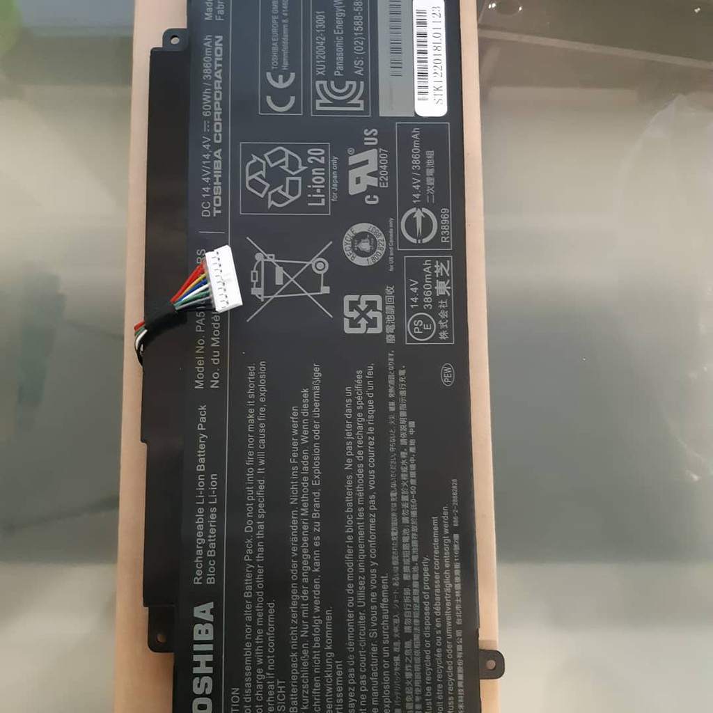 BATERAI NEW TOSHIBA SATELLITE RADIUS P50W-B P55W-B LAPTOP BATTERY PA5189U-1BRS