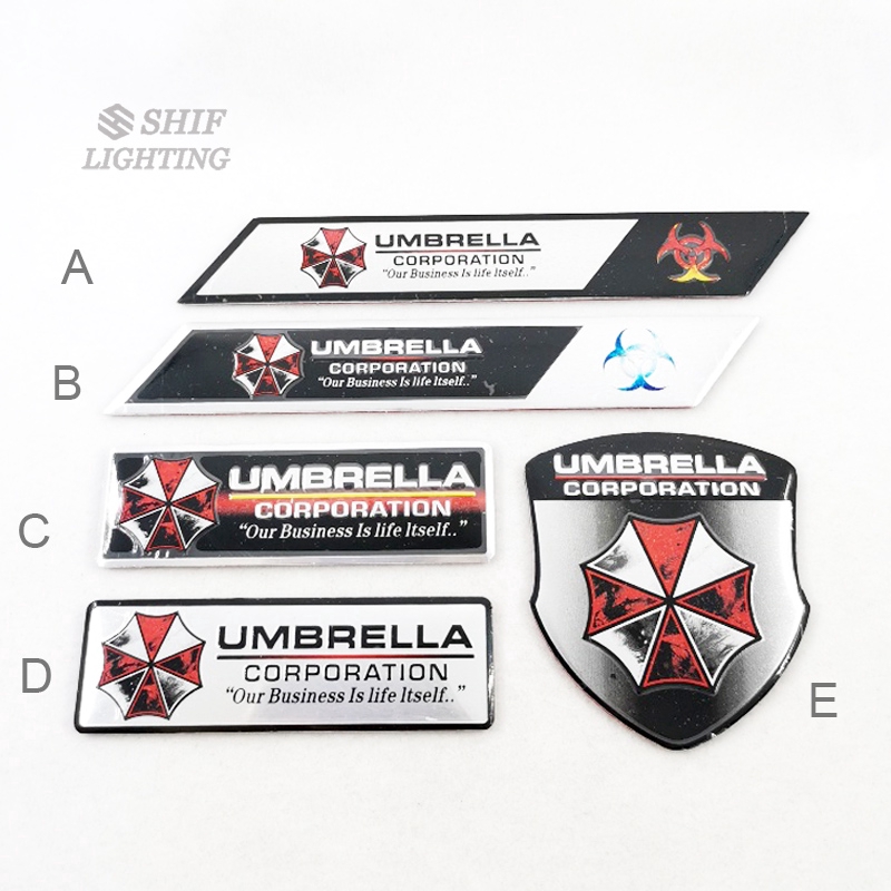 1pc Stiker Emblem Logo Umbrella Corporation Resident Evil Untuk Dekorasi Mobilmotor