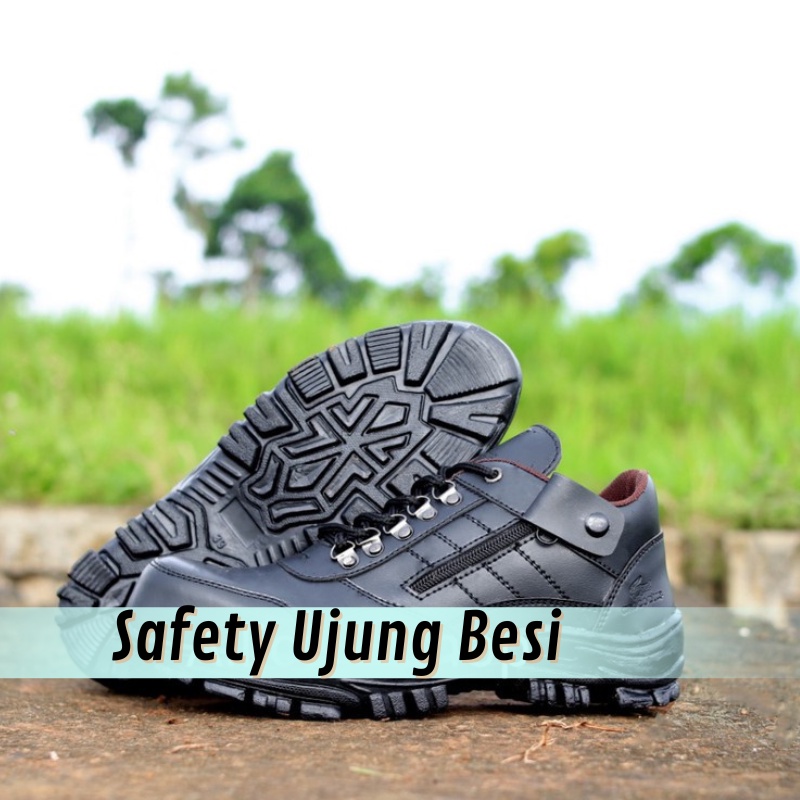 TURUN HARGA - Sepatu Safety Ujung Besi Sepatu Boots Casual Proyek Kerja Lapangan