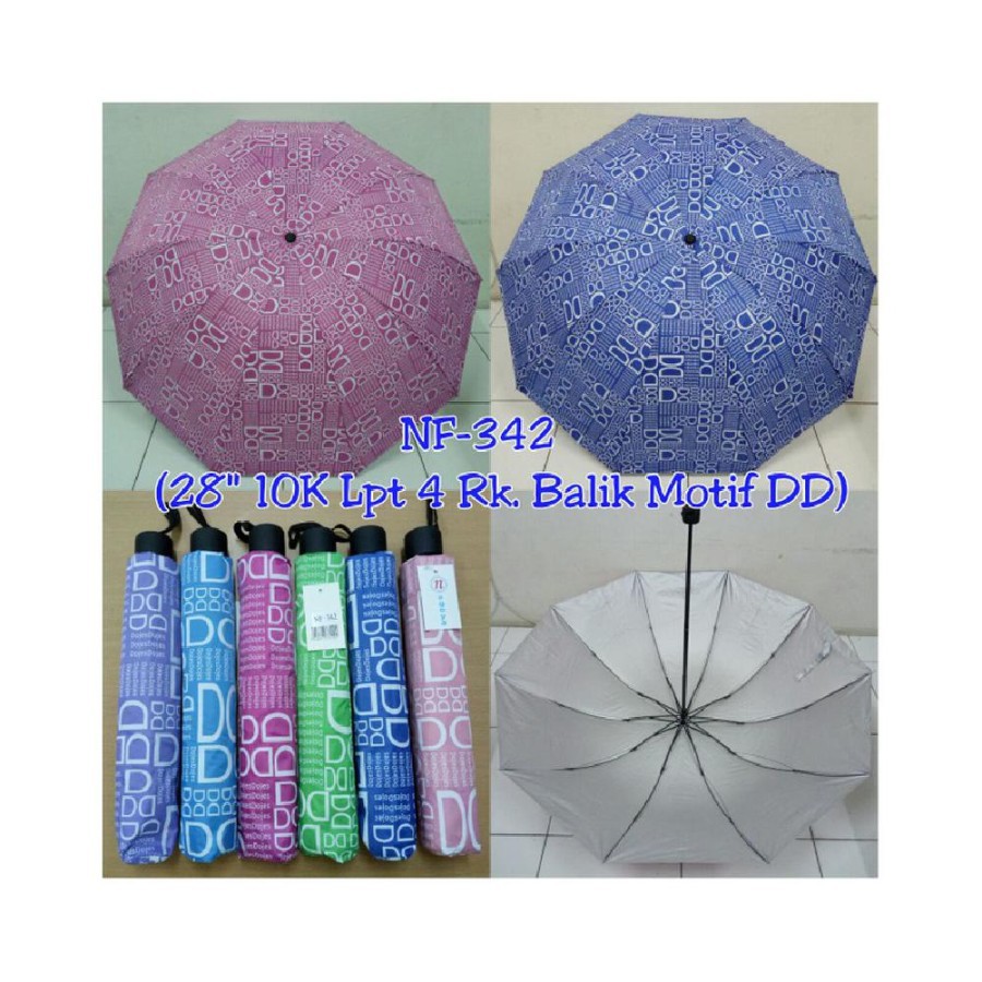 payung lipat 3 rangka 10 jari ukuran jumbo jumbo (DD) motif fashion DD