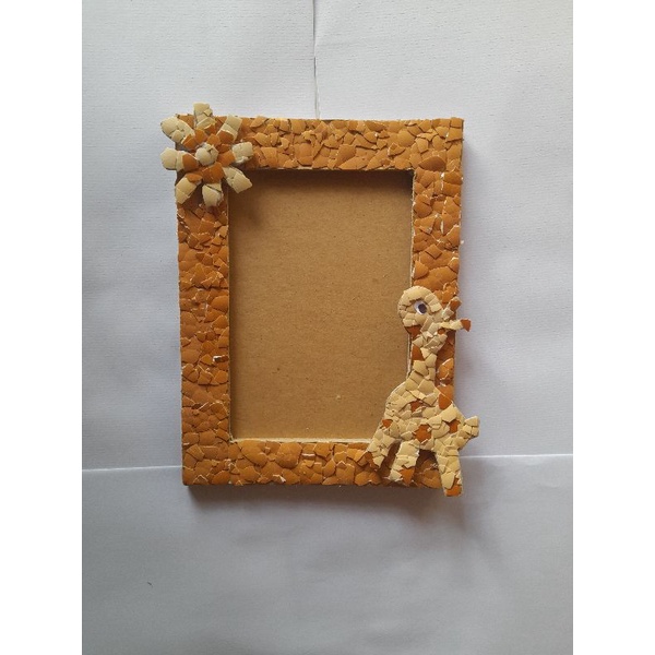bingkai cangkang telur frame handmade kolase telur bingkai foto