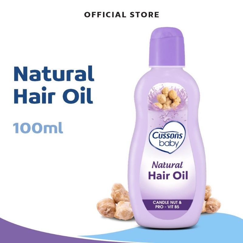 Cussons Baby Natural Hair Oil Candle Nut Cusson Minyak Rambut Kemiri Bayi Candlenut Oil 100ml - Cussons Hair Oil Coconut Vit E Minyak Rambut Bayi Minyak Kelapa