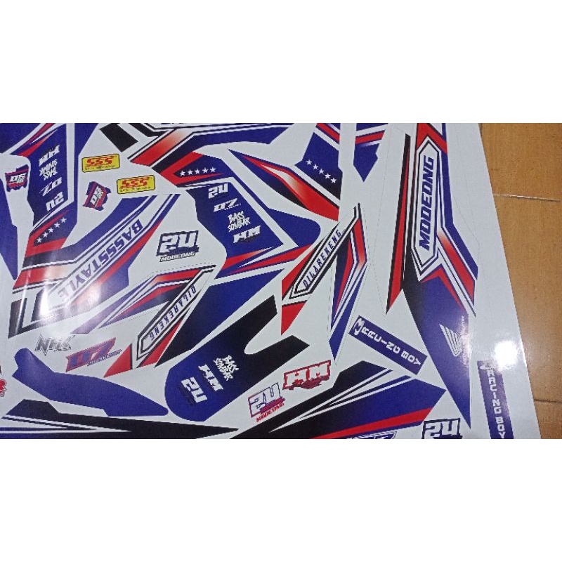 Decal Sonic Full Bodi, Sonic 150R, Desain Bebas Request Striping Sonic