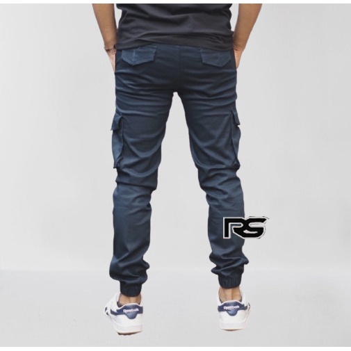 Celana Jogger Cargo Premium - Navy