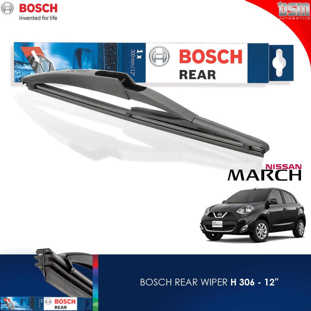 Bosch Rear Wiper / Wiper Belakang Nissan March - 12 Inch / Bosch Original / DSM