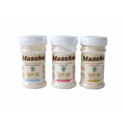 Maseko Kaldu organik BOTOL &amp; REFILL 100gr Non MSG Lingkar Organik Makanan MPASI Bayi