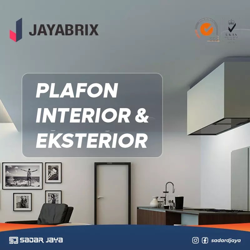 Jayabrix Board Metric GRC Papan Silikat / Plafon langit-langit / Partisi / Sekat / FIber Cement 3,5 mm – 8,0 mm