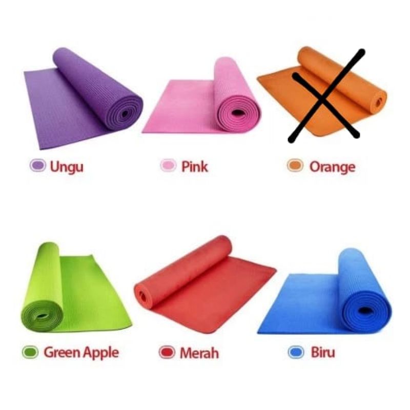 MATRAS SENAM BAHAN PVC MATRAS YOGA ALAS OLAHRAGA MATRAS FREE TAS