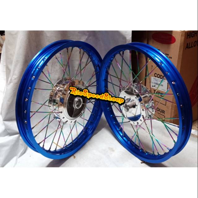 Velg Vixion Old JariJari Pelangi Velg Biru