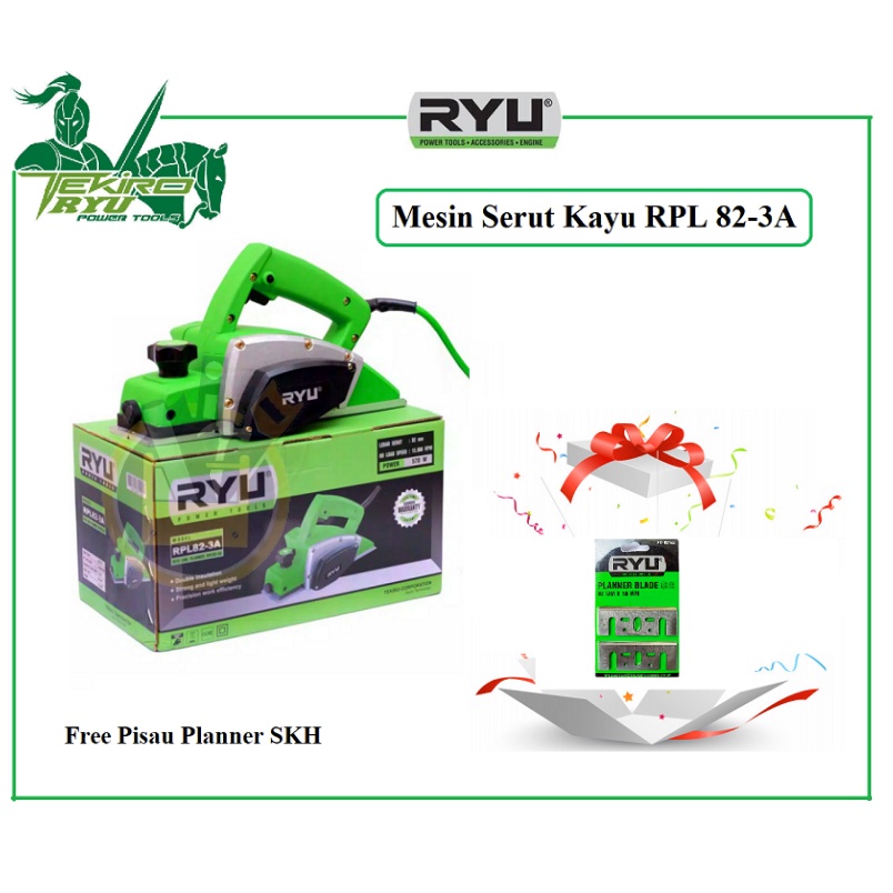 RYU RPL82-3A Mesin Planner Kayu Mesin Serut Kayu Ketam Pasah Kayu 82 mm / RPL 82-3A Planer ryu