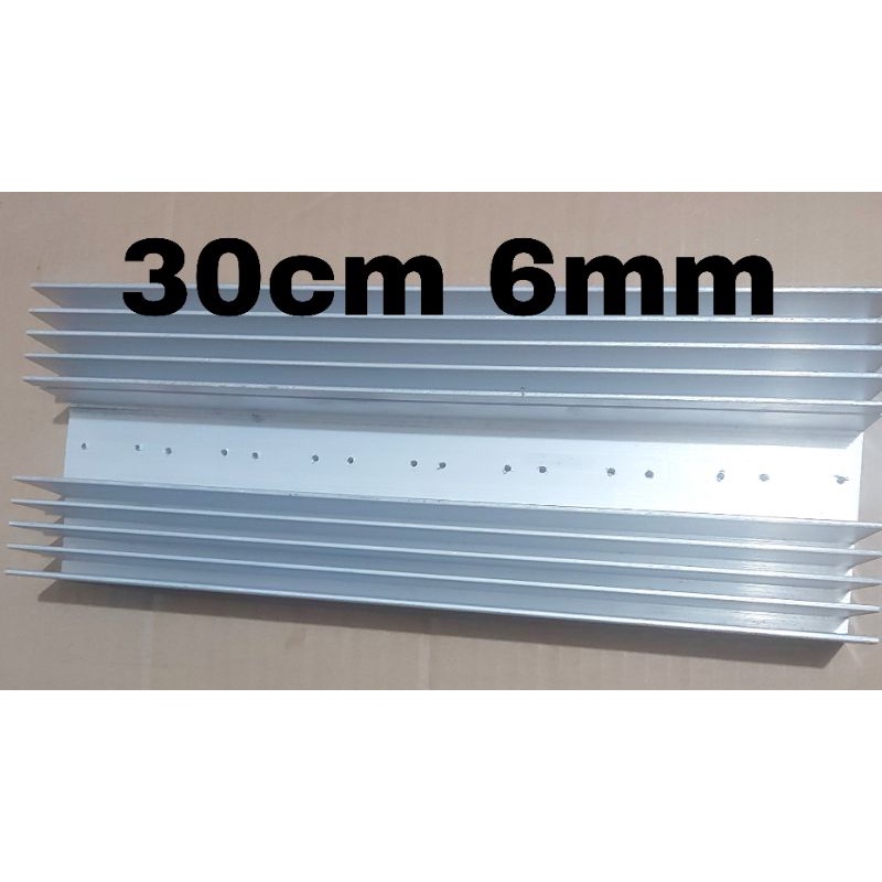 Pendingin Heatsink 5 Sirip Panjang 30cm Tebal 6mm Lubang Sanken