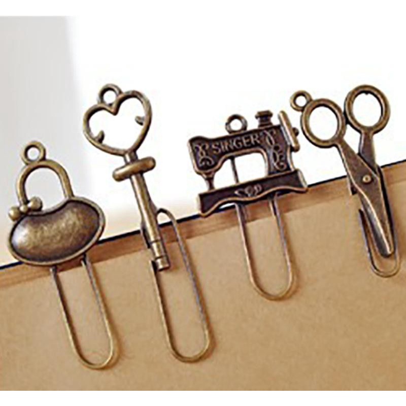 

Paper Clip Metal Set (2pcs) Vintage Retro Style Lucu Unik Simple Praktis Serbaguna Multifungsi Decor