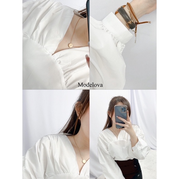 MDLV ~ 7701 SALVATIERRA WRAB BLOUSE ATASAN BIG SIZE BLOUSE BIG SIZE FASHION KOREA FASHION IMPORT