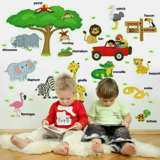 WALLSTICKER WALL WALLSTIKER STICKER STIKER TEMPELAN HIASAN DINDING BINATANG ANIMAL KAMAR RUANG TIDUR ANAK ANAK PREMPUAN COWOK CEWEK DEKORASI RUMAH POHON MOBIL MERAH B 20 TEMPELAN DEKOR DECOR TEMBOK KERAMIK KRAMIK PINTU JENDELA KACA LEMARI