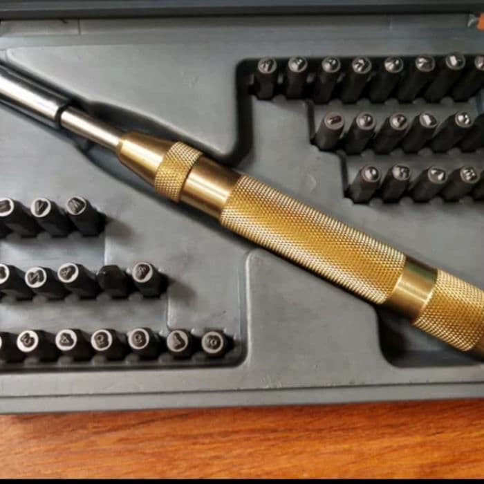 

Best Seller (LjT)DIY Stamp Punch Set 37 In 1 Size 2 Mm Puncher - Number Letter &