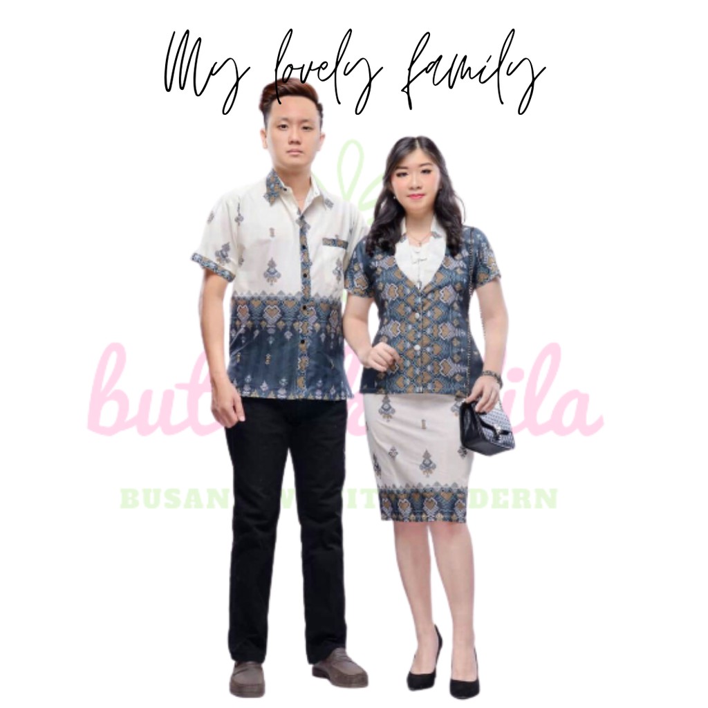 CANDI PUTIH Batik couple rok dan blus bahan katun halus blus tersedia size jumbo