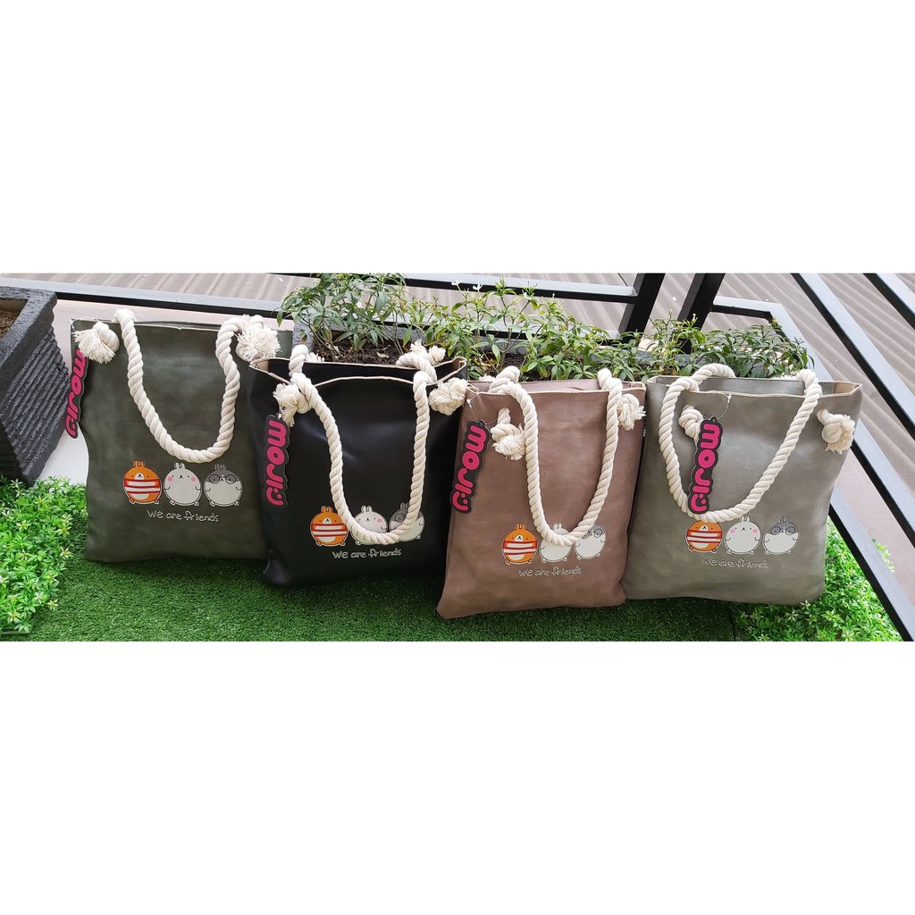 Moji Tas Tote Bag / Tas Multifungsi Trendy 1801-9 Import