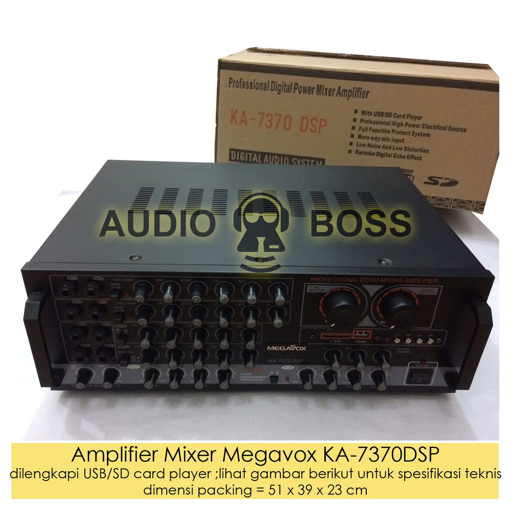 Amplifier Ampli Mixer Megavox Megafox KA-7370DSP KA 7370 DSP