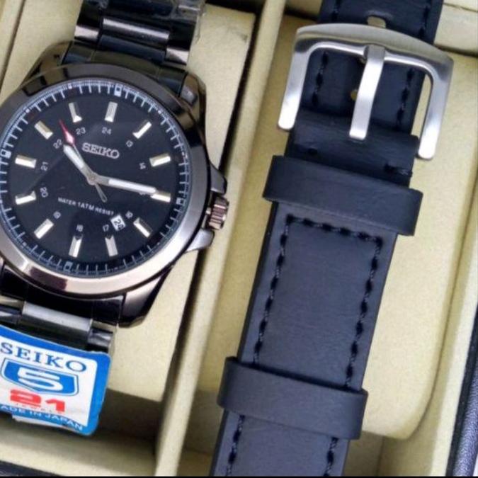 ️✔️✔️ Jam Tangan Pria SEIKO Water Resist FreeTali Kulit murah